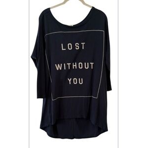 Sundry Women's Lost Without You Navy Modal Stretch Soft Top One Size